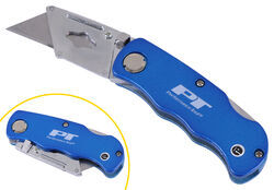 Utility Knife - Folding - Locking - Push-Button Blade Change - 3-9/16" Long - PT92ZR