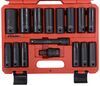 ratchets and sockets metric impact socket set - steel 1/2 inch drive 16 pieces
