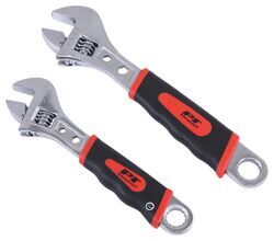 Adjustable Wrench Set with SAE and Metric Rule - 2 Pieces - PT99FR