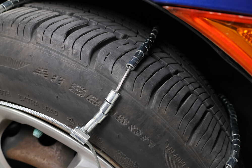 2012 Honda Civic Glacier Cable Tire Chains Ladder Pattern Roller