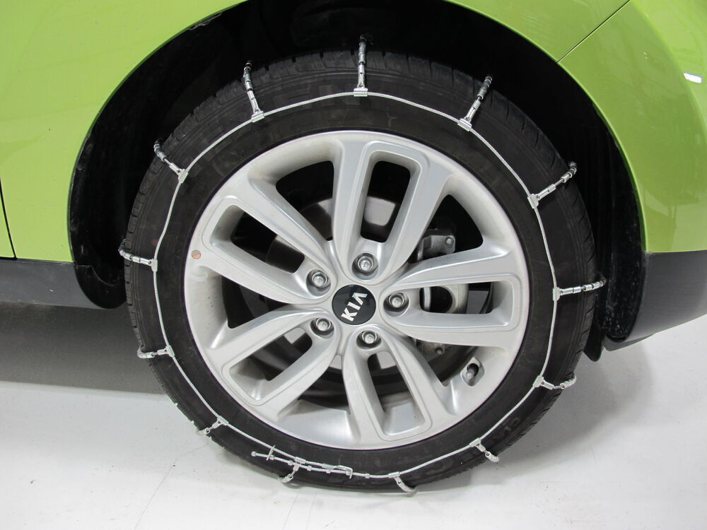 2014 Kia Soul Glacier Cable Tire Chains Ladder Pattern Roller Links
