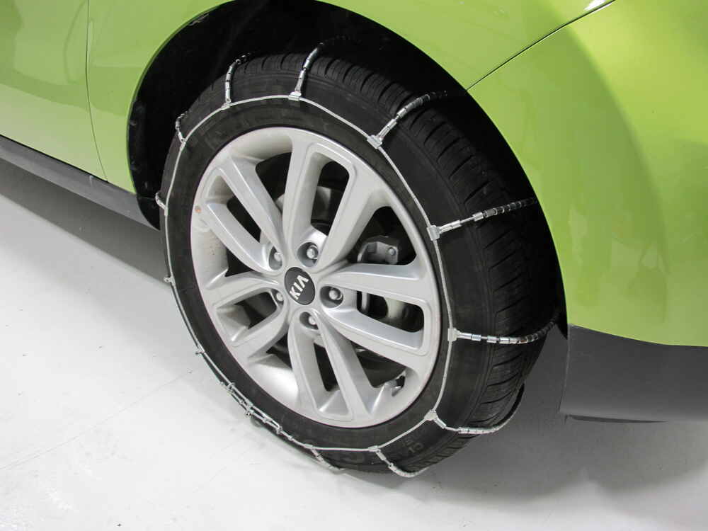 2014 Kia Soul Glacier Cable Tire Chains Ladder Pattern Roller Links