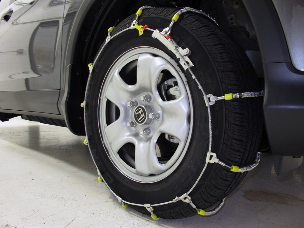 2012 Honda CRV Glacier Cable Tire Chains Ladder Pattern Roller