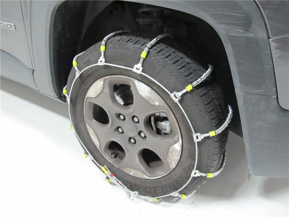 2015 Jeep Renegade Glacier Cable Tire Chains Ladder Pattern Roller