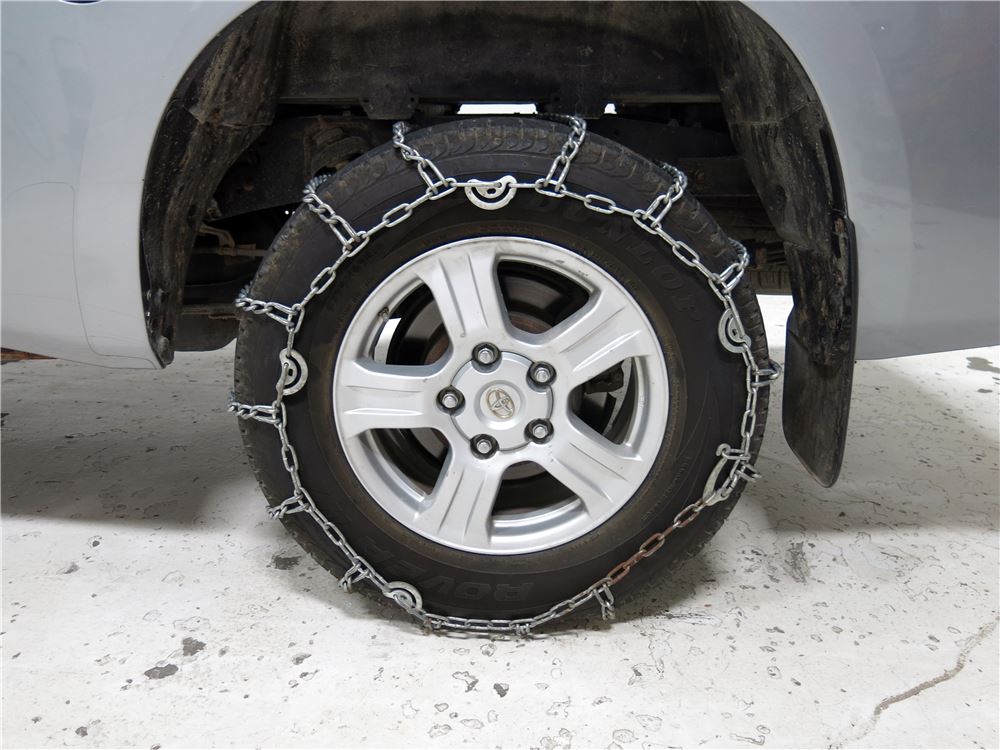 2008 Toyota Tundra Glacier Tire Chains w/ Cam Tighteners Ladder