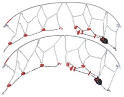 pewag Servo RS Tire Chains - Diamond Pattern - Square Links - Self Tensioning - 1 Pair