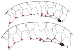 pewag Servo RS Tire Chains - Diamond Pattern - Square Links - Self Tensioning - 1 Pair