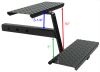 250 lbs 17 inch wide hitch stair with 2 steps for trailer hitches