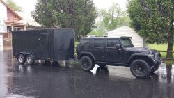Using Weight Distribution when Towing Enclosed Motorcycle Trailer with 2012 Jeep  Wrangler Unlimited 