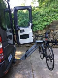 bike rack for van door