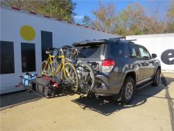 trailer hitch cargo carrier with bike rack