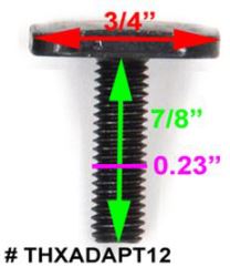 What are the Measurements of the Head of Replacement Square T Bolt