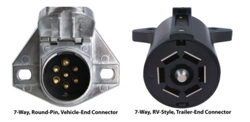 Hopkins Trailer Connector Adapter - 7-Pole Round Pin to 7-Pole RV ...