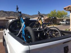 truck bed fat tire bike rack