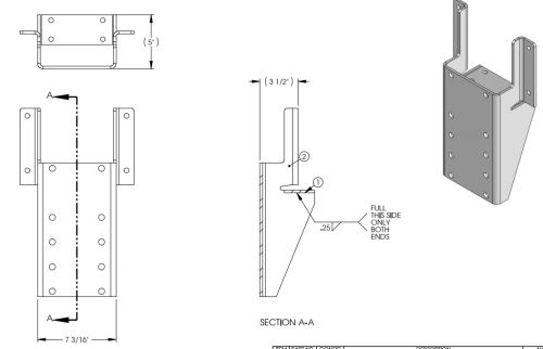 Replacement I-Beam Jack Bracket for Lippert Ground Control 3.0 Lippert ...