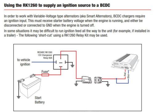 60-Amp Relay Kit for Redarc In-Vehicle BCDC Battery Charger Redarc ...