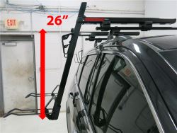 How Far Down Does Yakima ShowDown Kayak Carrier Hang From Top of
