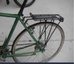 bike rack with tire tray