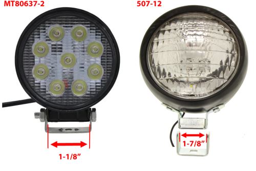 IP69 Rated 2PCS Black Case Construction & Industrial Vehicles Raycharm PAR36 4.5 Round 18W 6000K Super Bright White Replacement LED Sealed Beam Lamp Work Light Trapezoid Beam for Utility Tractors