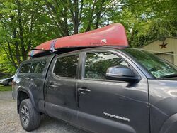 canoe on truck camper
