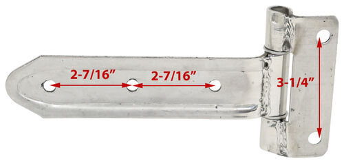 2 piece Stainless Steel Butt Hinge with holes 3.5" long X 1" wide 