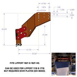 Dimensions For Gen-Y Executive Manual Latch Shock Absorbing 5th Wheel ...