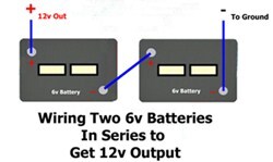 How to Wire Two 6-Volt Batteries In Series Double Output Voltage |