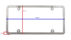 Dimensions Of Stainless Steel License Plate Frame Etrailer Com
