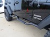 2015 jeep wrangler unlimited  nerf bars steel rampage slimline round with hoop steps - 2 inch diameter 3 wide step black
