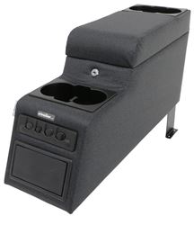 Rampage Locking Center Console for Jeep - Single Storage Compartment - Black Denim - RA31515