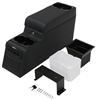 consoles 27-1/4 inch long rampage locking center console for jeep - single storage compartment black denim