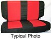 rampage comfort combo pack - rear bench seat cover and belt pads black/gray