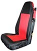 rampage comfort combo pack - front seat covers steering wheel cover belt pads black/red