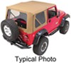 no doors includes bow system rampage complete soft top kit for jeep w/ full steel - clear windows spice
