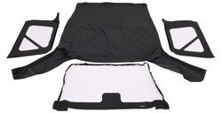 Rampage Complete Soft Top Kit for Jeep w/ Full Steel Doors - Clear Windows - Black Diamond          