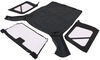 complete soft top system rampage kit for jeep w/ full steel doors - clear windows black diamond