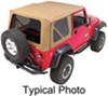 no doors includes bow system rampage complete soft top kit for jeep w/ full steel - tinted windows spice
