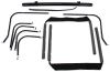 complete soft top system no doors rampage kit for jeep w/ full steel - clear windows black diamond