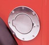 non-locking rampage billet style fuel tank door and bezel for jeep - polished aluminum