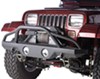 off-road bumper accessory rampage front recovery for jeep - grille guard and light mounts semigloss black powder coat
