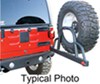 0  off-road bumper accessory rampage rear recovery for jeep - swing away spare tire carrier semigloss black powder coat