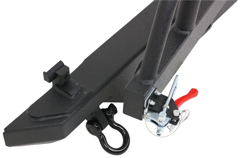 Rampage Rear Recovery Bumper for Jeep - Swing Away Spare Tire Carrier ...