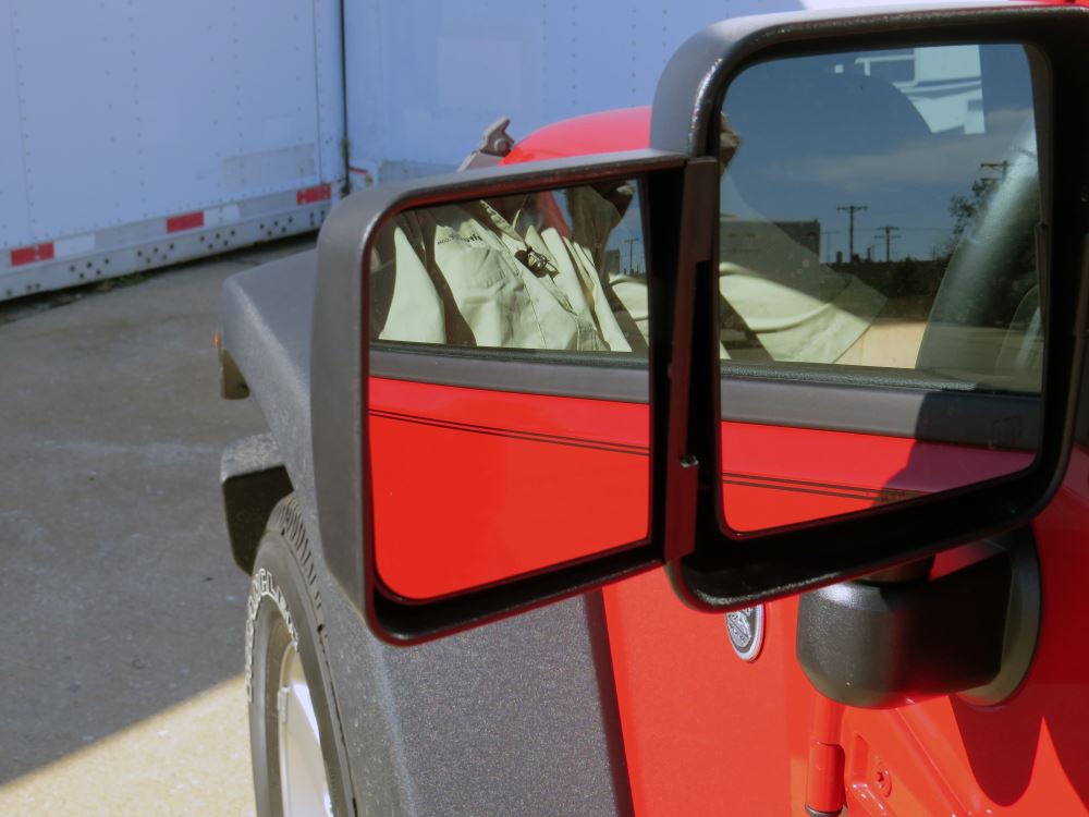 Rampage Custom Towing Mirrors for Jeep - Strap On - Driver and Passenger  Side Rampage Towing Mirrors RA8605