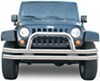 double tube bumper steel rampage front for jeep - grille guard polished stainless