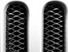 grille insert bolt-on rampage custom single piece 3d for jeep - black w/ polished highlights