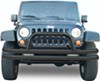 double tube bumper steel rampage front for jeep - grille guard black powder coated