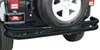 double tube bumper steel rampage rear for jeep - black powder coated