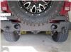2012 jeep wrangler unlimited  off-road bumper steel rampage rear recovery for - swing away spare tire carrier textured black powder coat