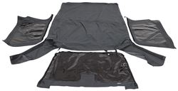 Rampage Replacement Soft Top Fabric for Jeep w/ Full Steel Doors - Tinted Windows - Black Denim     
