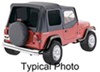 replacement fabric only upper doors rampage soft top for jeep - door skins included tinted windows black diamond